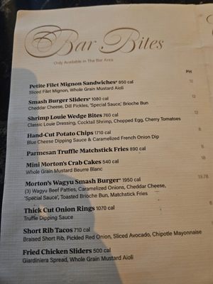 Menu photo 2 Morton's The Steakhouse - Desert Diamond Waddell, AZ