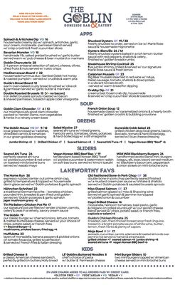 Menu photo 2 The Goblin Duneside Bar & Eatery Beverly Shores, IN Menu photo 2 The Goblin Duneside Bar & Eatery Beverly Shores, IN
