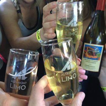 Altamont Limo - Fancy Altamont Limo branded wine glasses! - Limos Near Me - Livermore, California Altamont Limo - Fancy Altamont Limo branded wine glasses! - Limos Near Me - Livermore, California