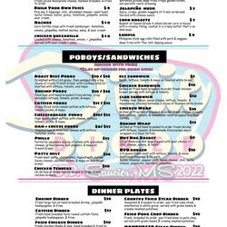 Dixie Diner - Menu