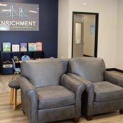Enrichment Therapy and Learning Center - Our North Liberty waiting area -- comfortable and kid-friendly for families.