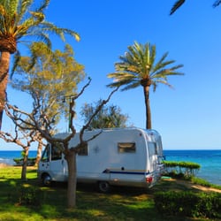 Playa Montroig - Solche Stellplätze sind doch recht selten in Spanien