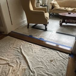 Abernethy Sticks - Wood floor transition.