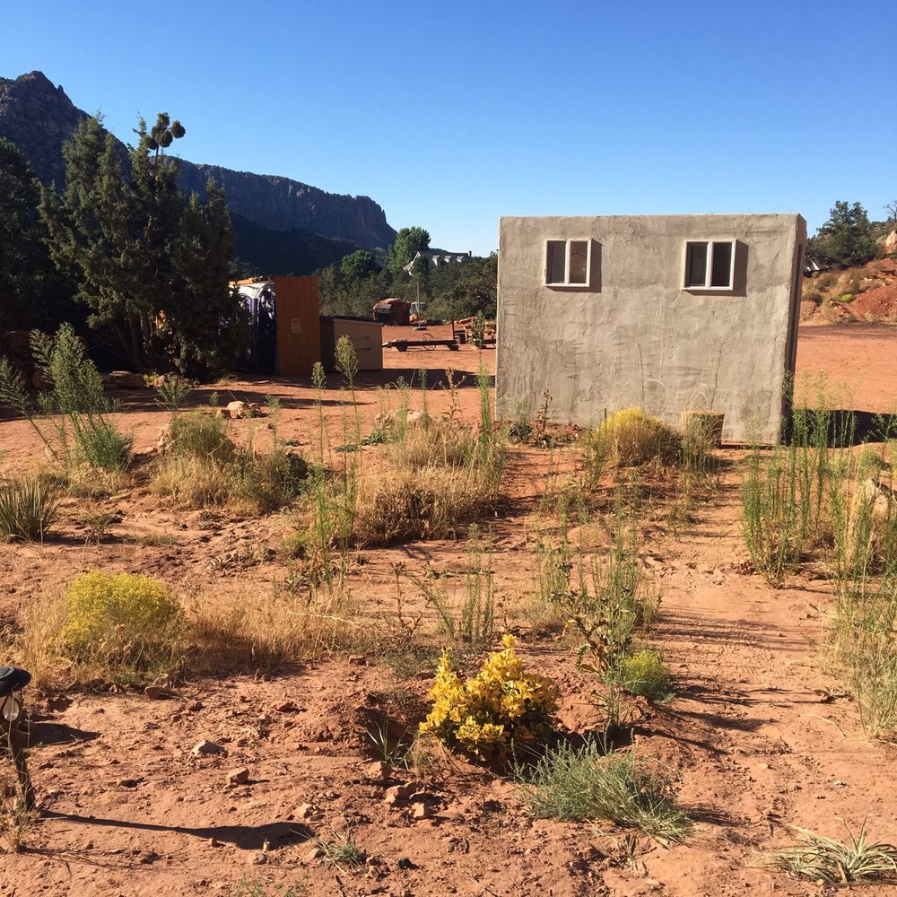 Zion Glamping Adventures - The concrete thing is what I expect to be some kind of restroom or shower place soon. - Campgrounds Near Me - Hildale, Utah