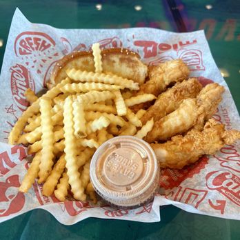 Raising Cane's Chicken Fingers - The Box minus coleslaw--sub extra fries and extra Cane's - Fast Food Near Me - Conyers, Georgia Raising Cane's Chicken Fingers - The Box minus coleslaw--sub extra fries and extra Cane's - Fast Food Near Me - Conyers, Georgia