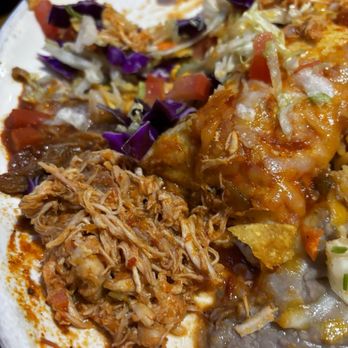 El Tapatio - enchilada with chicken (came with shredded chicken) - Bars Near Me - Flagstaff, Arizona