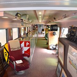 Harlansburg Station - Inside one of the train cars at the Harlansburg Station Museum
