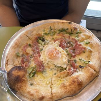 a Mano - Bianca pizza with egg added - Italian Near Me - San Francisco, California