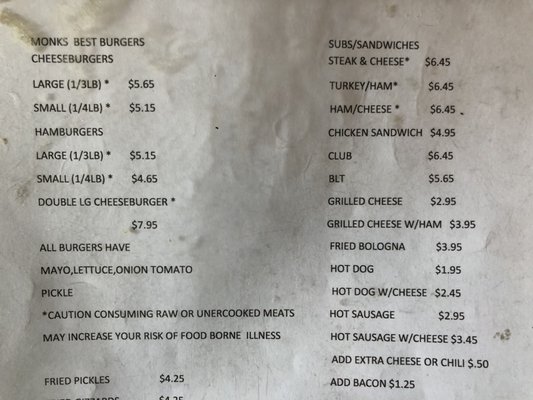 Menu photo 4 Monks Place Virginia Beach, VA