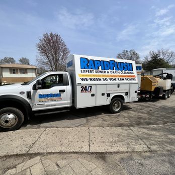 Rapid Flush - Cleaning out storm line with Vac-trailer at commercial property - Septic Services Near Me - Spring Lake, Michigan Rapid Flush - Cleaning out storm line with Vac-trailer at commercial property - Septic Services Near Me - Spring Lake, Michigan