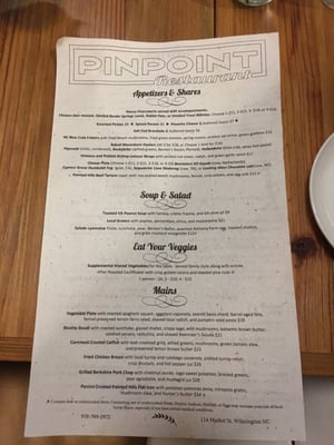 Menu photo 7 PinPoint Restaurant Wilmington, NC Menu photo 7 PinPoint Restaurant Wilmington, NC