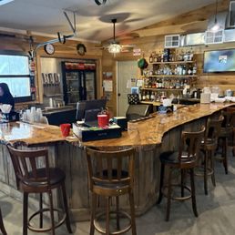 The bar inside