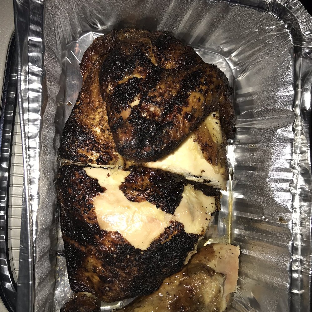 Half chicken. Half chicken.