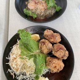 Chicken karage and Thai Noodle Salad