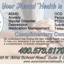 Essential Mental Healthcare - Now accepting new clients. We accept most insurances. We work weekends! We ca tele visit.
