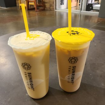 Sunright Tea Studio - Jasmine milk tea and aged black milk tea - Bubble Tea Near Me - Costa Mesa, California Sunright Tea Studio - Jasmine milk tea and aged black milk tea - Bubble Tea Near Me - Costa Mesa, California