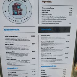 Drink menu