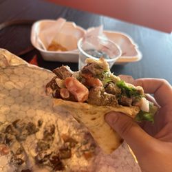 St Louis Gyros - Lamb/Beef Gyro with lettuce, tomato, onion, and double taziki