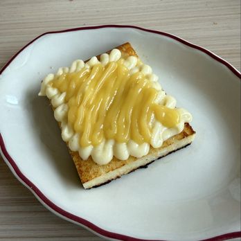 Malfi Enoteca - Ricotta Cake with Diplomat Cream and Lemon Curd. - Italian Near Me - Oklahoma City, Oklahoma Malfi Enoteca - Ricotta Cake with Diplomat Cream and Lemon Curd. - Italian Near Me - Oklahoma City, Oklahoma