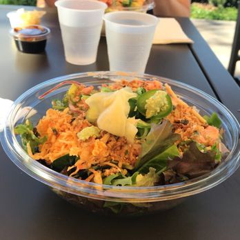 Poke Me - Small bowl with mixed greens, rice, avocado, salmon, spicy tuna all mixed in spicy mayo with a bunch of toppings - Hawaiian Near Me - Irvine, California Poke Me - Small bowl with mixed greens, rice, avocado, salmon, spicy tuna all mixed in spicy mayo with a bunch of toppings - Hawaiian Near Me - Irvine, California