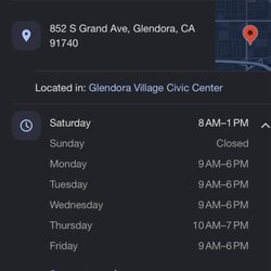 Posted hours on the web as you can see they indicate they're open on Saturdays.