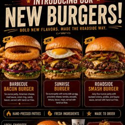 Roadside Kitchen - Introducing our new burgers!
