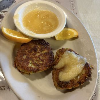 Edelweiss Restaurant - Potato Pancakes with applesauce appetizer! - German Near Me - Staunton, Virginia Edelweiss Restaurant - Potato Pancakes with applesauce appetizer! - German Near Me - Staunton, Virginia