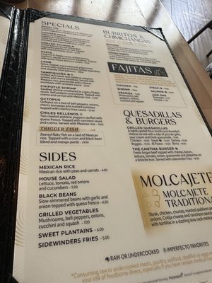 Menu photo 2 Cantina Imperfecto Myrtle Beach, SC