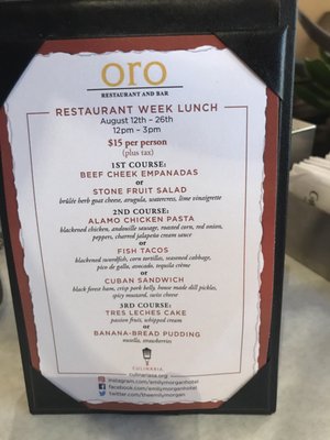 Menu photo 4 Oro Restaurant and Bar San Antonio, TX Menu photo 4 Oro Restaurant and Bar San Antonio, TX