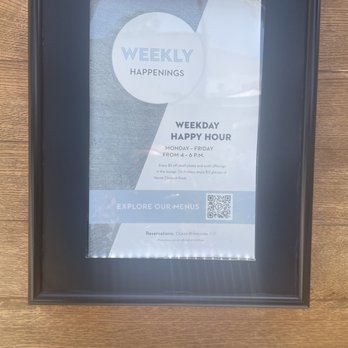 Ocean Prime - The weekend happy hour menu outside restaurant :) - Seafood Near Me - Beverly Hills, California