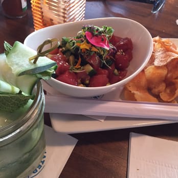 Bluewater Avalon - Poke and cucumber mojito - Seafood Near Me - Avalon, California