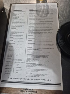 Menu photo 1 Cool Beerwerks Cool, CA