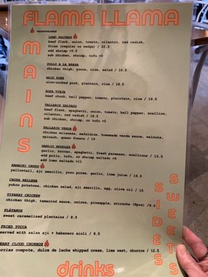 Menu photo 3 Flama Llama San Diego, CA