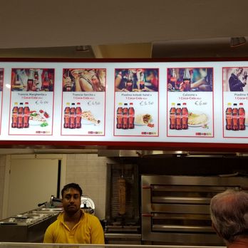 Halal Pizza Kebab - 2018-09-08. Pizza e Kebab. Venice, Italy. Menu is simple and they specialize in combos for value. Drink is your choice from soda to alcohol. - Kebab Near Me - Venezia, VE