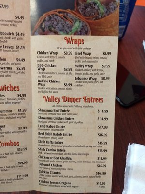 Menu photo 2 Shawarma Valley Belleville, MI