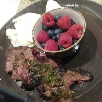 Second Floor Regionally Inspired Kitchen - Steak and over hard eggs $18 + $3 berry substitution. 8/27/16 - Breakfast & Brunch Near Me - Dallas, Texas