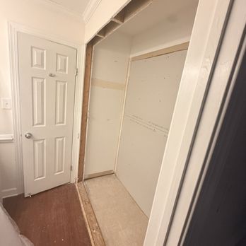 Complete Construction Services - New closet opening - Plumbing Near Me Complete Construction Services - New closet opening - Plumbing Near Me