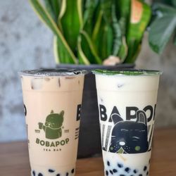 Darling Milk Tea and Japanese Brown Rice Milk Tea with boba.