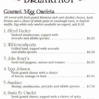 Sunshine Café - Sunshine Cafe Menu - May 2010 - 1 of 6 - Breakfast & Brunch Near Me - Silverthorne, Colorado