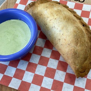 Sano Food Hialeah Gardens - Spinach empanada with dipping sauce - Health Markets Near Me - Hialeah, Florida Sano Food Hialeah Gardens - Spinach empanada with dipping sauce - Health Markets Near Me - Hialeah, Florida
