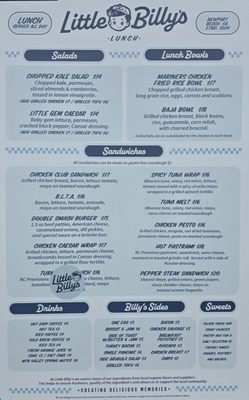 Menu photo 2 Little Billy's Newport Beach, CA Menu photo 2 Little Billy's Newport Beach, CA