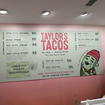 Taylor’s Tacos - Menu - Tacos Near Me - Chicago, Illinois