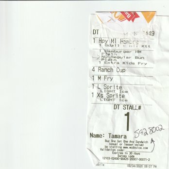 McDonald's - clearly shows NO BUN + PLAIN HAMBURGER yet the manager and told me I ordered only a BUN in the App. - Fast Food Near Me - Boone, North Carolina