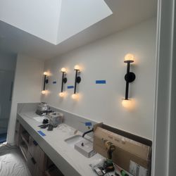 Master bath lights remodeling