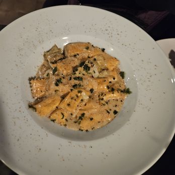 Mangia e Bevi - Chicken Agnolotti - chicken stuffed pasta, artichoke, ricotta, braised fennel - Italian Near Me - Oceanside, California