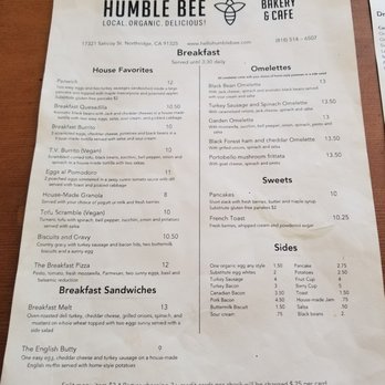Humble Bee - Menu - Breakfast & Brunch Near Me - Northridge, California Humble Bee - Menu - Breakfast & Brunch Near Me - Northridge, California