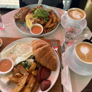 Utopia Caffe - French platter and Santa Ana Omelette (lrg) - Breakfast & Brunch Near Me - Tustin, California