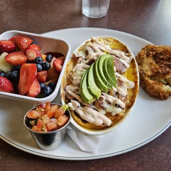 The Breakfast Bar - Uncle Marcy's casserole with Jack cheese bacon and avocado. - Breakfast & Brunch Near Me - Long Beach, California The Breakfast Bar - Uncle Marcy's casserole with Jack cheese bacon and avocado. - Breakfast & Brunch Near Me - Long Beach, California