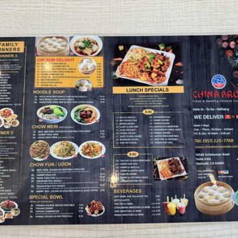 China Bros - Menu - 3/17/24 - Chinese Near Me - Eastvale, California