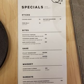 HATCH - 11/2018 specials - Japanese Near Me - Los Angeles, California